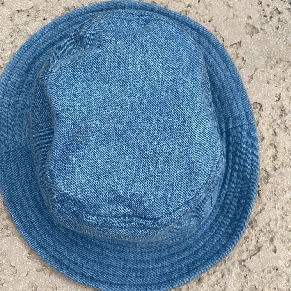 Aritzia Tna denim bucket hat one size light wash y2k streetwear hipster boho